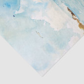 ブルーウォーターの水色ボートのデコページ 薄葉紙 (詳細)