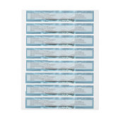 ブルーウォーターの生活は聖書の聖句ヨハネを口渇させない ラップアラウンドラベル (シート)