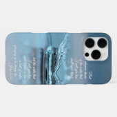 ブルーウォーターの生活は聖書の聖句ヨハネを口渇させない iPhoneケース (裏面横)