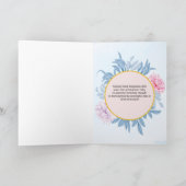 ブルーウォーターの色おめでとうおばあちゃん カード (内部)