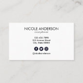 ブルーウォーターの色のスプラッシュ 名刺 (裏面)