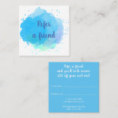 ブルーウォーターの色のスプラッシュ 紹介カード (正面/裏面)