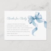 ブルーウォーターの色の弓の本ベビー エンクロージャーカード (正面)