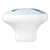 ブルーウォーターの色の沿岸ビーチヒトガザメ セラミックノブ (側面)