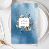 ブルーウォーターの色の洗い物と葉のメニエレガントュー メニュー