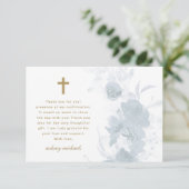 ブルーウォーターの色の確認 サンキューカード (スタンド正面)