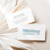 ブルーウォーターの色の署名スクリプト 名刺