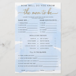 ブルーウォーターの色の金ゴールドは、ゲームをするママを知っている