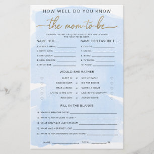 ブルーウォーターの色の金ゴールドは、ゲームをするママを知っている