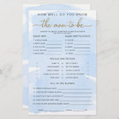 ブルーウォーターの色の金ゴールドは、ゲームをするママを知っている (正面/裏面)