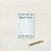 ブルーウォーターの色はリストのノートを行うために繁栄 ポストイット (デスク上)