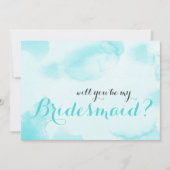 ブルーウォーターの色は私の花嫁のメイド 招待状 (正面)