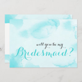 ブルーウォーターの色は私の花嫁のメイド 招待状