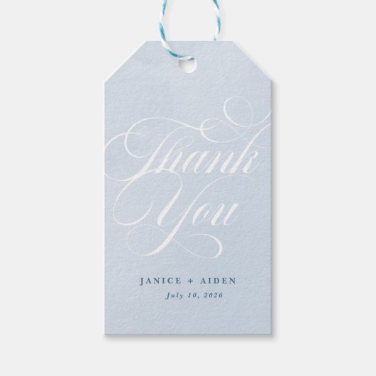 ブルーウォーターの色を魅了する雲結婚景色 ギフトタグ (正面)