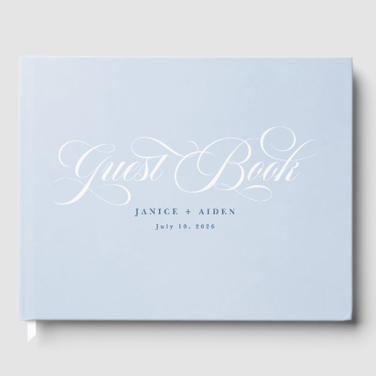 ブルーウォーターの色を魅了する雲結婚景色 ゲストブック (正面)