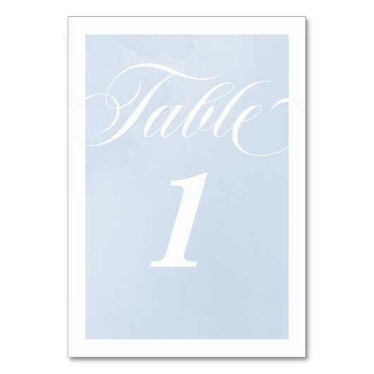 ブルーウォーターの色を魅了する雲結婚景色 テーブルナンバー (正面)