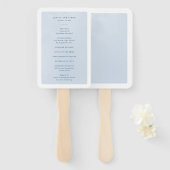 ブルーウォーターの色を魅了する雲結婚景色 ハンドファン (正面&裏面)