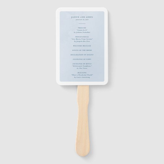 ブルーウォーターの色を魅了する雲結婚景色 ハンドファン (正面)