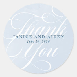 ブルーウォーターの色を魅了する雲結婚景色 ラウンドシール