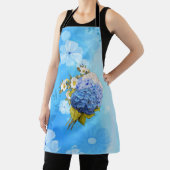 ブルーウォーターの色合いアジサイオールオーバープリン エプロン (インサイチュ)