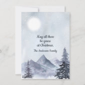 ブルーウォーターの色合い冬の風景 シーズンカード (裏面)