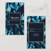 ブルーウォーターの色植物性ガラスは友人のカードを参照 紹介カード (正面/裏面)