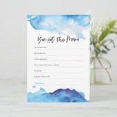 ブルーウォーターの赤ちゃんシャワ得ーこのママ 招待状 (スタンド正面)