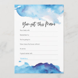 ブルーウォーターの赤ちゃんシャワ得ーこのママ 招待状