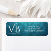 ブルーウォーターのVBバージニアビーチのバックグラウンドアドレス ラベル (インサイチュ)