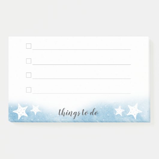 ブルーウォーターウェーブヒトデの人魚リストへ ポストイット (正面)