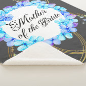 ブルーウォーターエレガントカラーの花のシェルパブランケット シェルパブランケット (3/4)