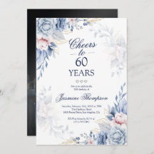 ブルーウォーターエレガントカラーフローラ写真60誕生日