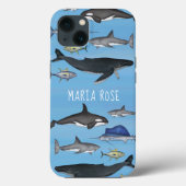 ブルーウォーターカスタムカラーパーソナライズされた航海の海 Case-Mate iPhoneケース (裏面)