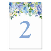 ブルーウォーターカラーあじさいシャワーテーブル番号 テーブルナンバー (正面)