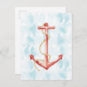 ブルーウォーターカラーいかり ポストカード (正面/裏面)