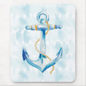 ブルーウォーターカラーいかり マウスパッド (正面)