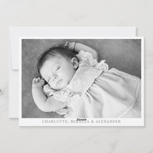 ブルーウォーターカラーとシルバーメリークリスマス写真 シーズンカード (裏面)