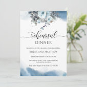 ブルーウォーターカラーとブルーフローラリハーサルディナー 招待状 (スタンド正面)