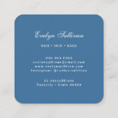 ブルーウォーターカラーのシーシェルロゴ名刺 スクエア名刺 (裏面)