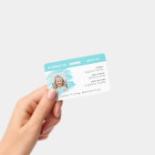 ブルーウォーターカラーのホームスクール生徒IDバッジ バッジ (手持ち)