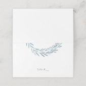 ブルーウォーターカラーのリーフ要素結婚のエスコートカード/ プレイスカード (外部開封)