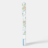 ブルーウォーターカラーの花のモノグラム Case-Mate iPhoneケース (裏面 / 左)