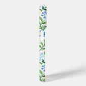 ブルーウォーターカラーの花のモノグラム Case-Mate iPhoneケース (裏面 / 右)