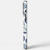 ブルーウォーターカラーの貝殻パターン 海のコースト・ネイバル Case-Mate iPhoneケース (裏面 / 左)