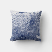 ブルーウォーターカラーアンダーシー海ビーチハウスカニ クッション (正面)