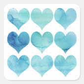 ブルーウォーターカラーアーツforハートハートヘルスクリパ スクエアシール (正面)