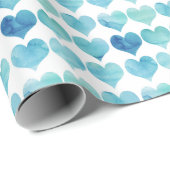 ブルーウォーターカラーアーツforハートハートヘルスクリパ ラッピングペーパー (ロールコーナー)