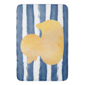 ブルーウォーターカラーイエローアヒル バスマット (正面縦)