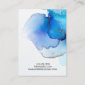 ブルーウォーターカラーインスタグラムイヤリングディスプレイカード 名刺 (裏面)