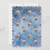 ブルーウォーターカラーウィッチハロウィーン誕生日パーティー 招待状 (裏面)